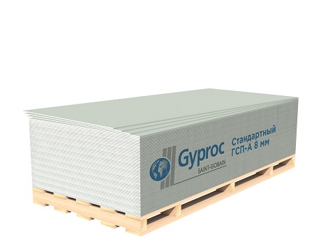 ГСП Gyproc Стандартный 8 мм, 2500×1200 от производителя ...
